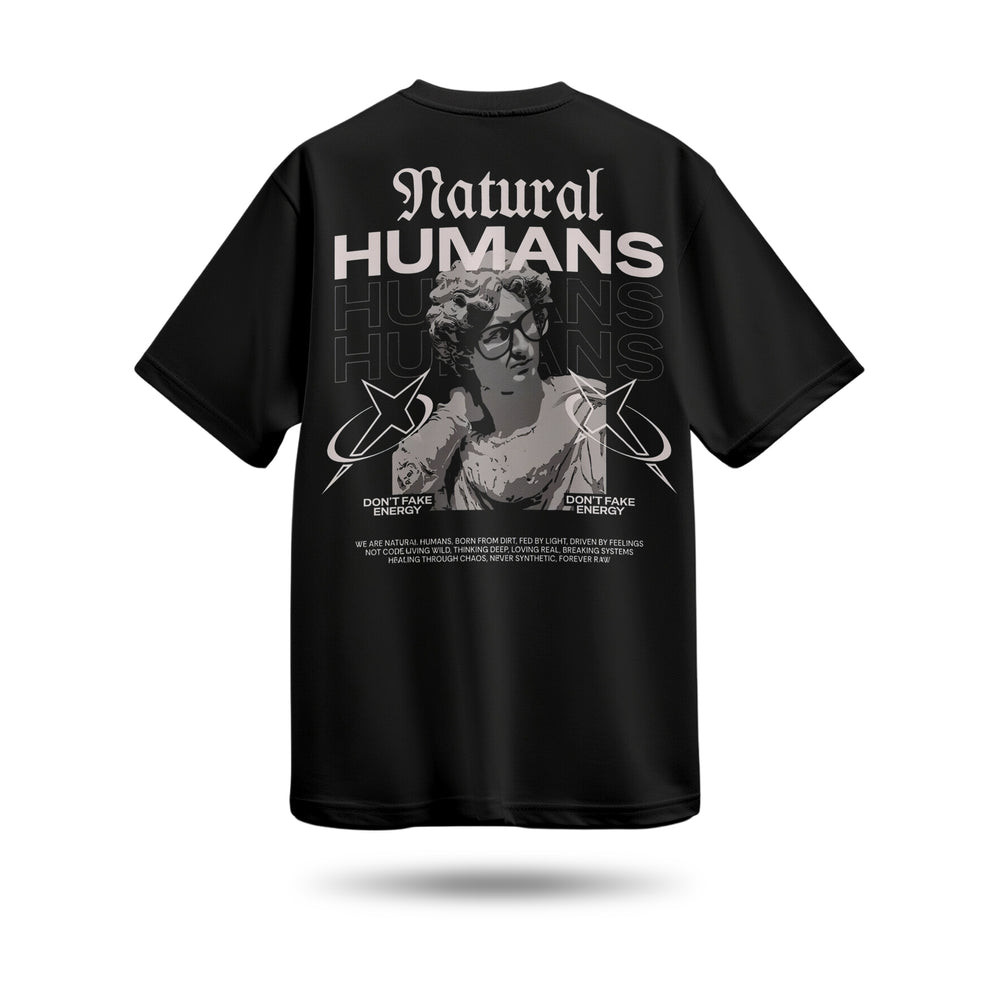 Natural Humans Baskılı Oversize Premium Tişört