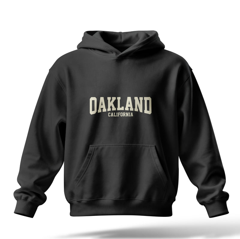 Oakland Baskılı Oversize Premium Hoodie