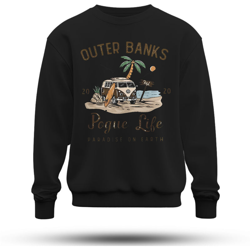 Outer Banks Baskılı Oversize Premium Sweatshirt