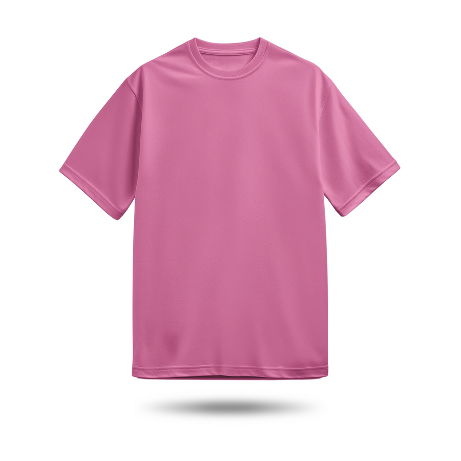 24/1 Oversize Unisex Tişört | 10 Renk Seçeneği - Pembe
