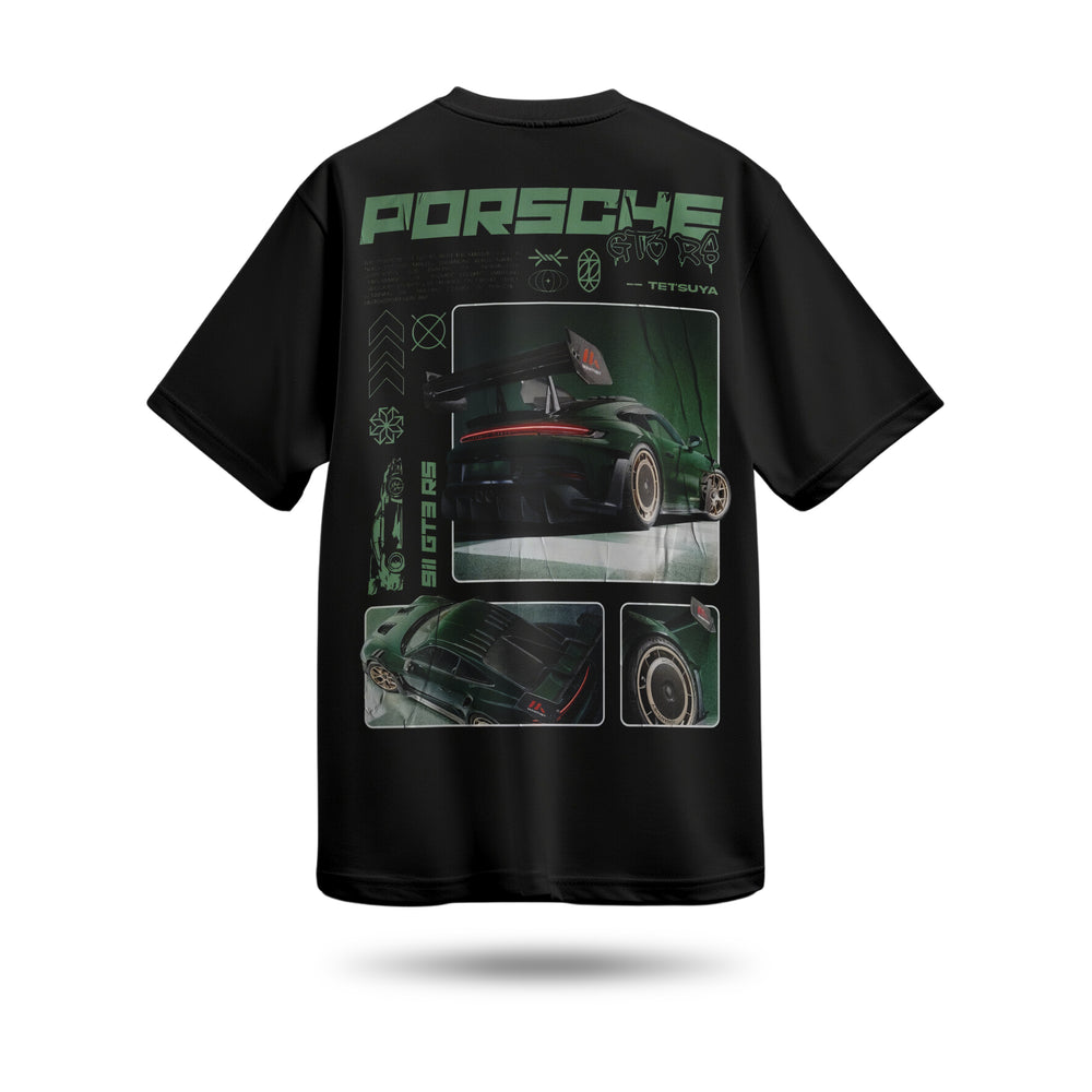 Porsche Baskılı Oversize Premium Tişört