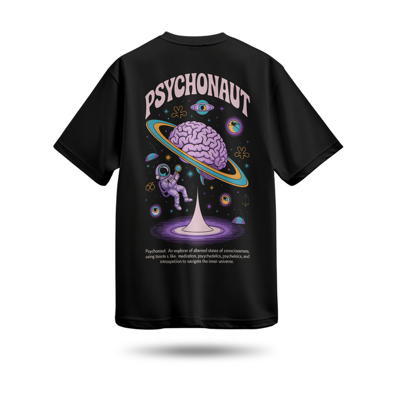 Psychonaut Baskılı Oversize Premium Tişört