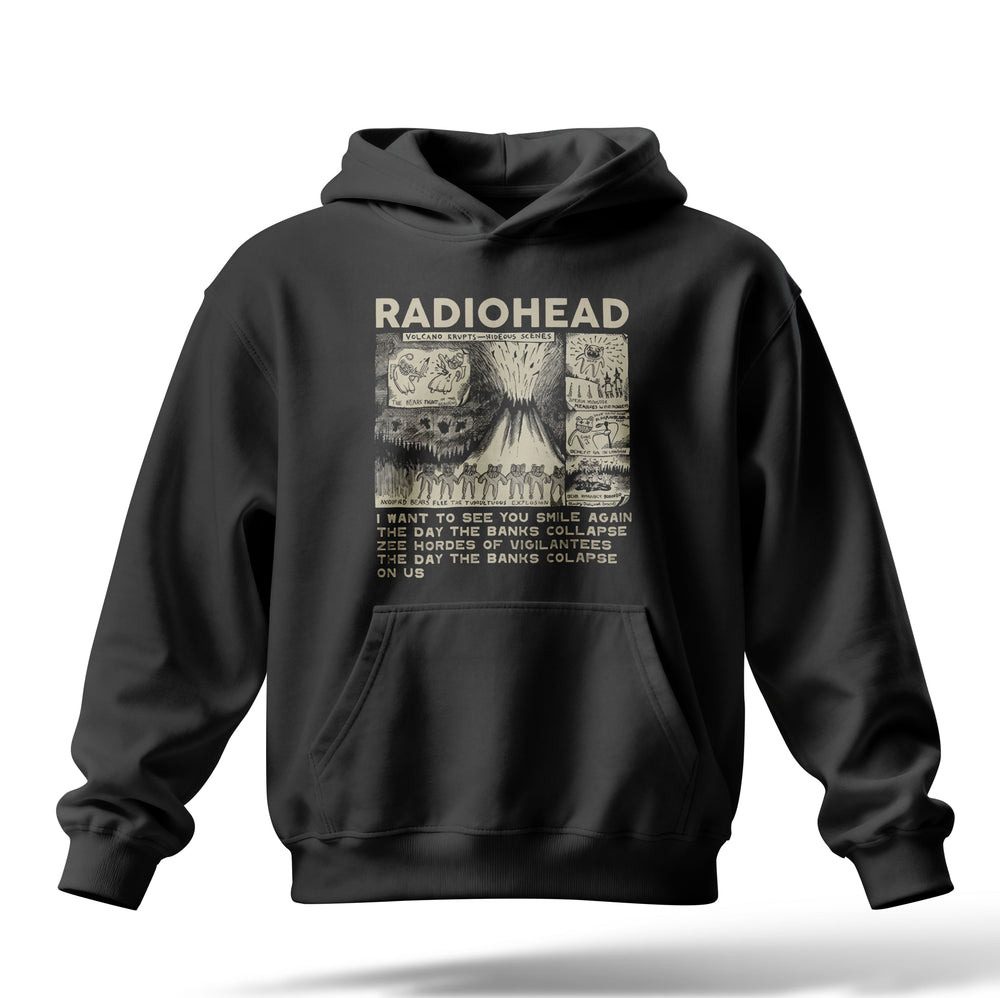 Radiohead Baskılı Oversize Premium Hoodie