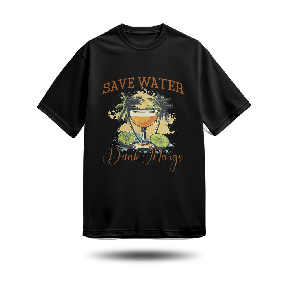 Save Water Beach Baskılı Oversize Premium Tişört