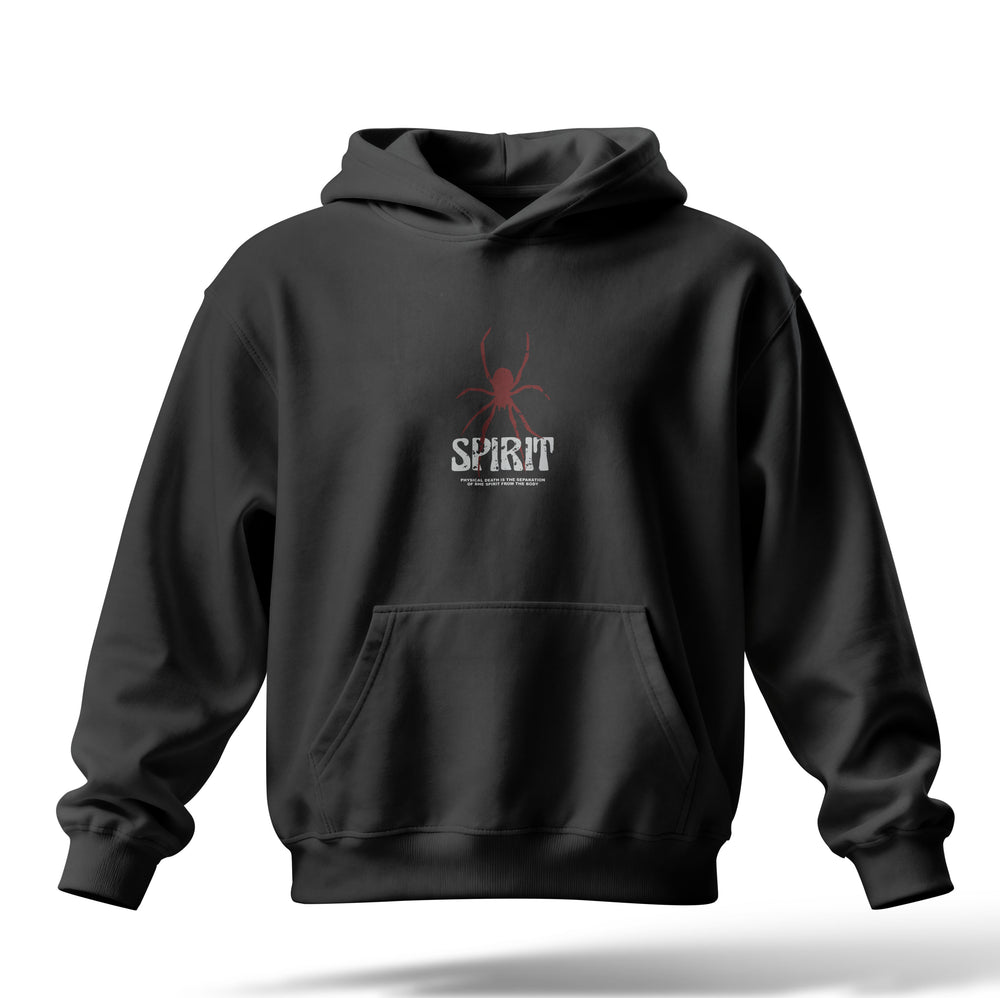 Spirit Baskılı Oversize Premium Hoodie