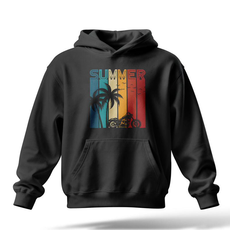 Summer Baskılı Oversize Premium Hoodie