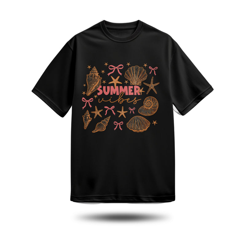 Summer Baskılı Oversize Premium Tişört