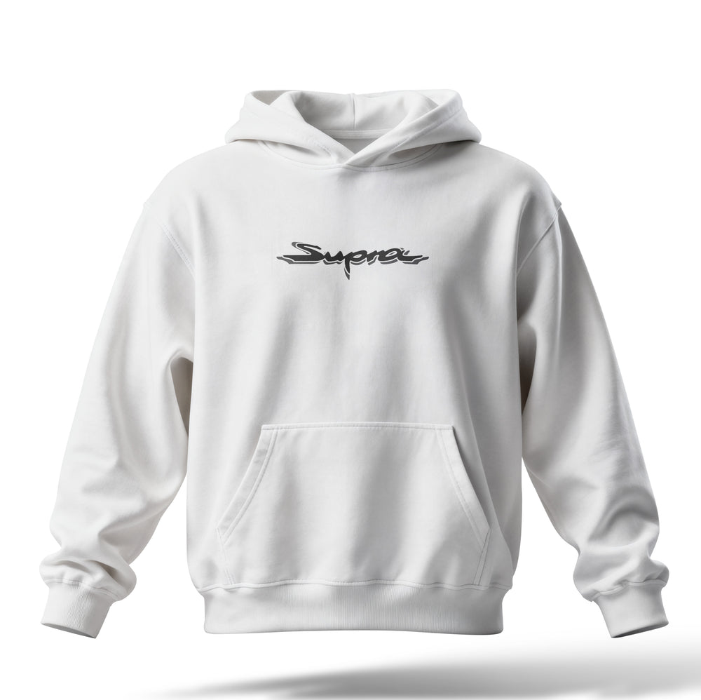 Supra Baskılı Oversize Premium Hoodie