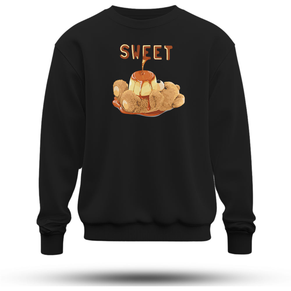 Sweet Ayı Baskılı Oversize Premium Sweatshirt
