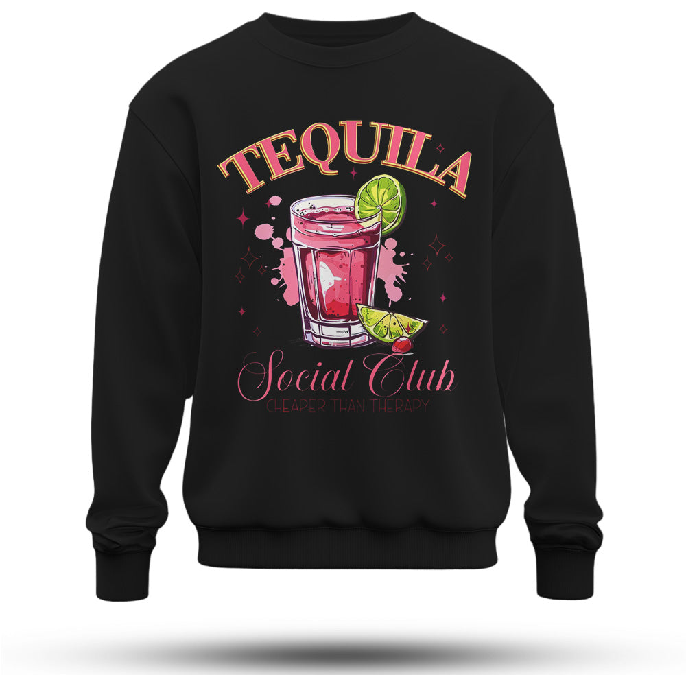 Tequıla Baskılı Oversize Premium Sweatshirt