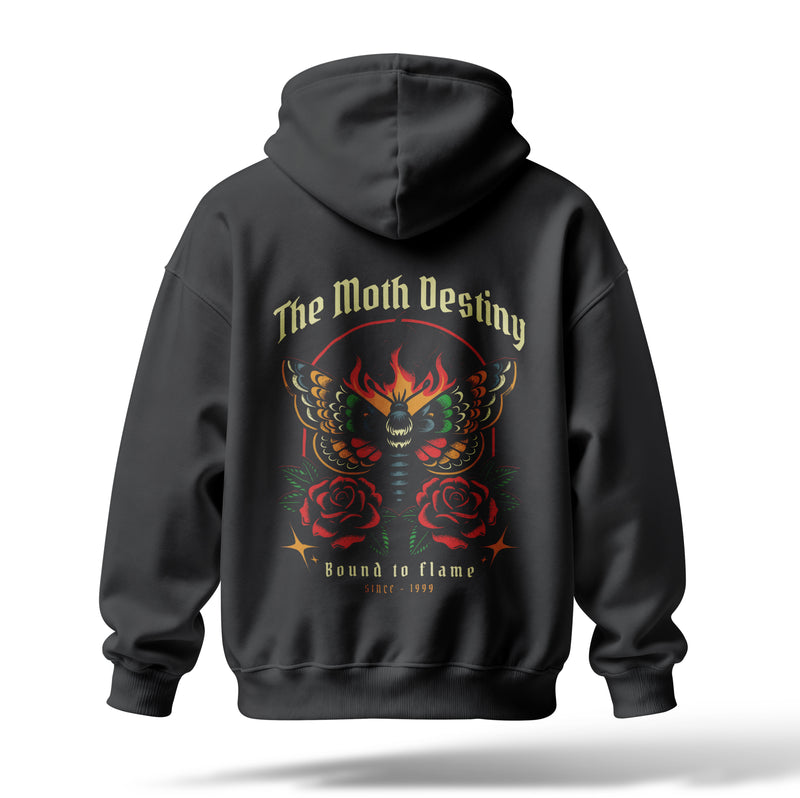 The Moth Desiny Baskılı Oversize Premium Hoodie