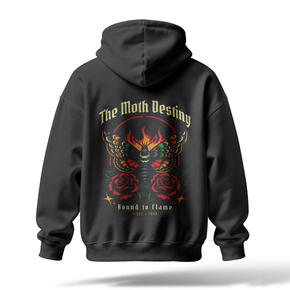 The Moth Desiny Baskılı Oversize Premium Hoodie