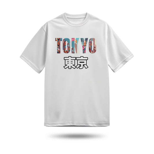 Tokyo Baskılı Oversize Premium Tişört
