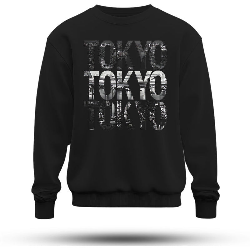 Tokyo Baskılı Oversize Premium Sweatshirt