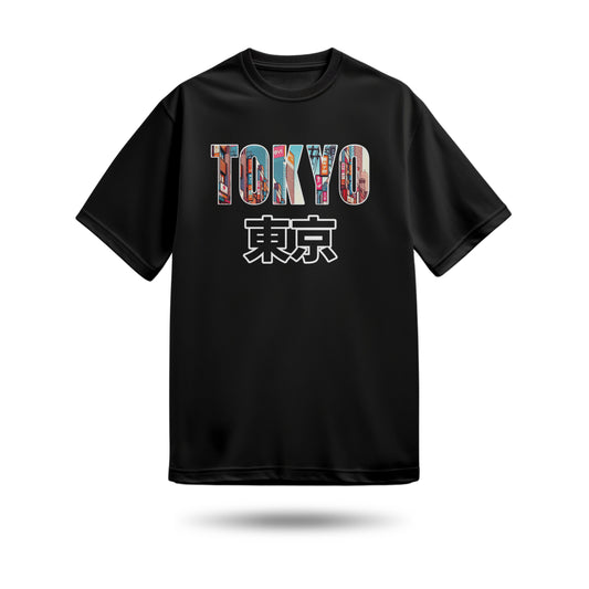 Tokyo Baskılı Oversize Premium Tişört