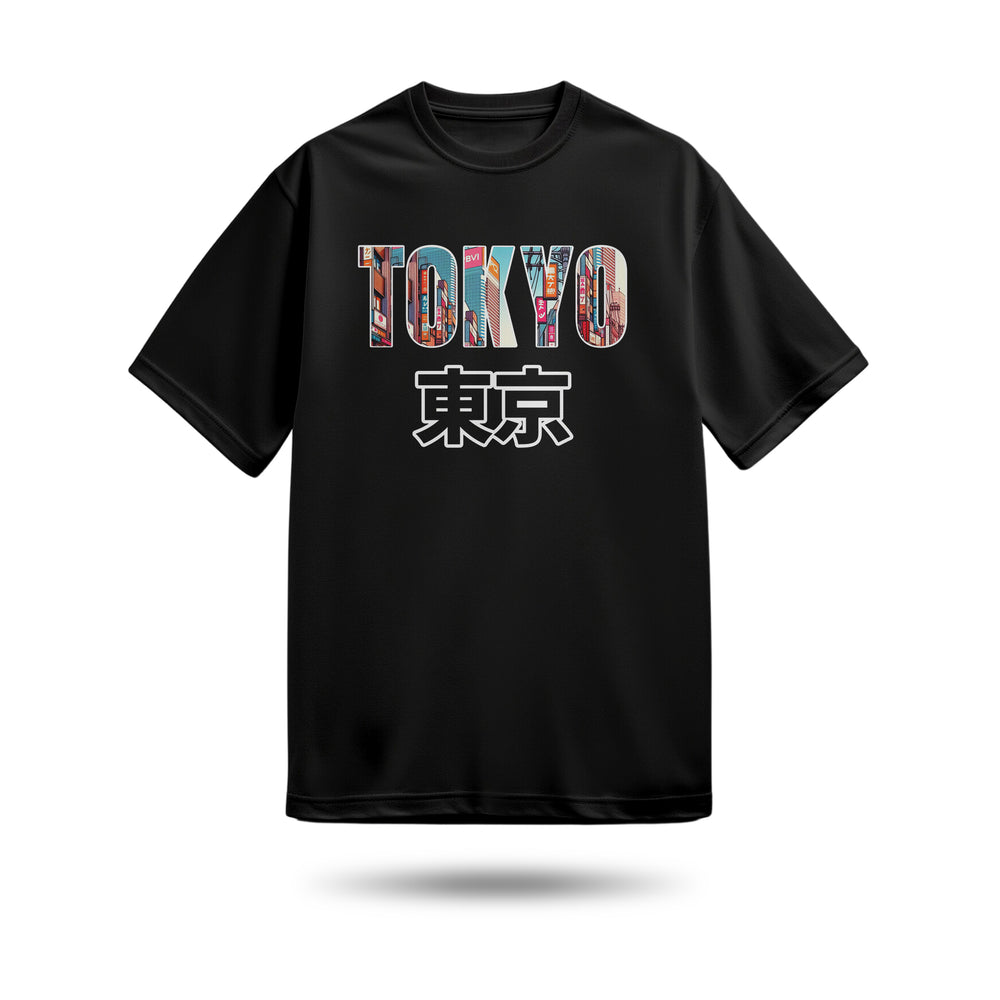 Tokyo Baskılı Oversize Premium Tişört