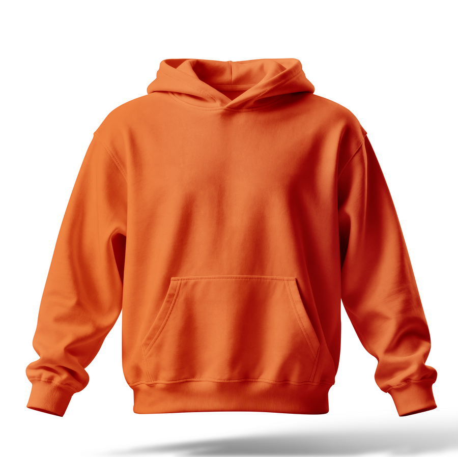 3 İplik Hoodie | 5'li Beden Paketi - Turuncu