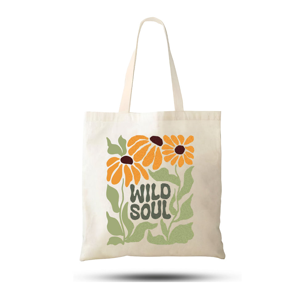 Wild Soul Tasarımlı Kanvas Ham Bez Çanta